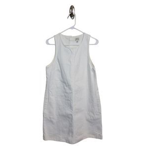 J. Crew White Wash Denim Sleeveless Shift Dress